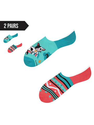 TODO SOCKS 2er-Set: Socken in Türkis/ Rot