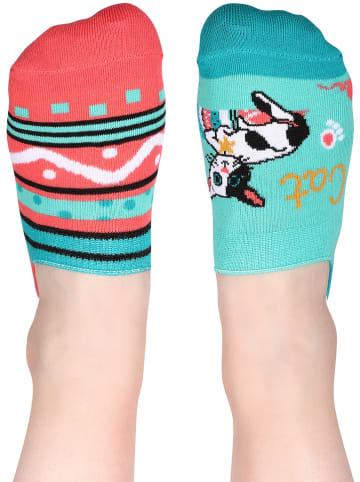 TODO SOCKS 2er-Set: Socken in Türkis/ Rot