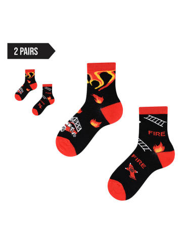TODO SOCKS 2er-Set: Socken in Schwarz/ Rot