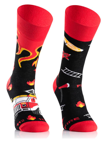 TODO SOCKS 2er-Set: Socken in Schwarz/ Rot