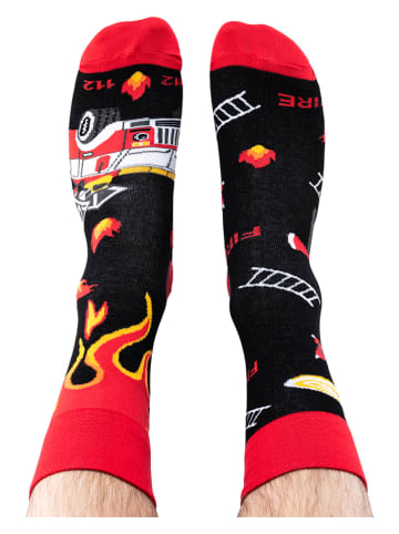 TODO SOCKS 2er-Set: Socken in Schwarz/ Rot