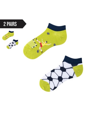 TODO SOCKS 2er-Set: Socken in Grün/ Dunkelblau/ Weiß