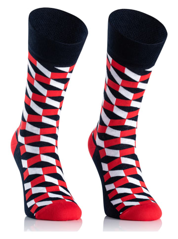 TODO SOCKS 2er-Set: Socken in Weiß/ Rot/ Schwarz