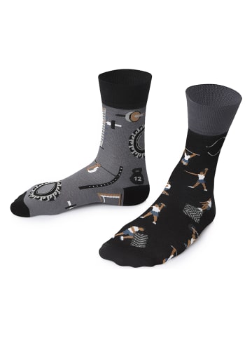 TODO SOCKS 2er-Set: Socken in Schwarz/ Grau