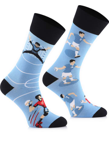 TODO SOCKS 2er-Set: Socken in Hellblau/ Schwarz