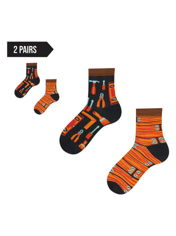 TODO SOCKS 2er-Set: Socken in Schwarz/ Orange