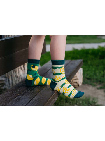 TODO SOCKS 2er-Set: Socken in Grün/ Gelb