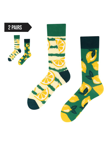 TODO SOCKS 2er-Set: Socken in Gelb/ Grün