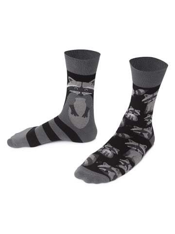 TODO SOCKS 2er-Set: Socken in Schwarz/ Grau