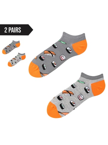 TODO SOCKS 2er-Set: Socken in Grau/ Orange