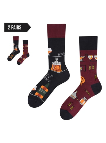 TODO SOCKS 2er-Set: Socken in Bordeaux/ Dunkelblau