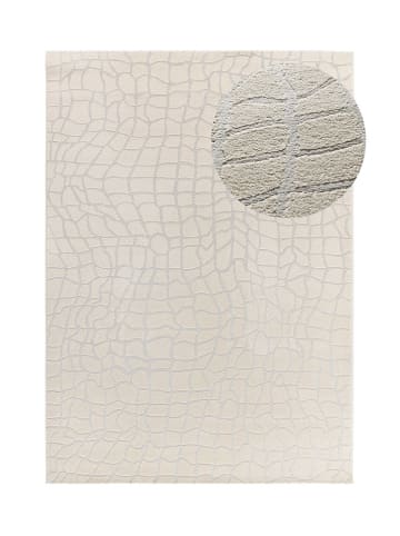 Atticgo Kurzflor-Teppich "Baresa" in Creme/ Silber