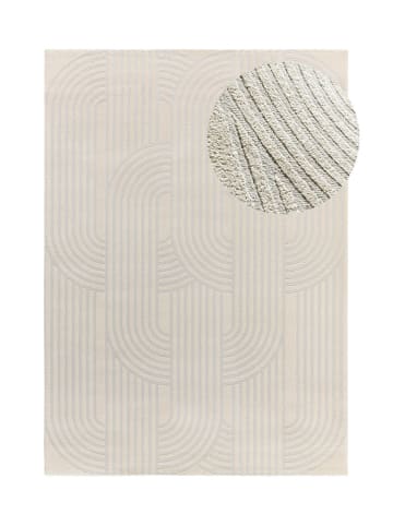 Atticgo Kurzflor-Teppich "Baresa" in Creme/ Silber