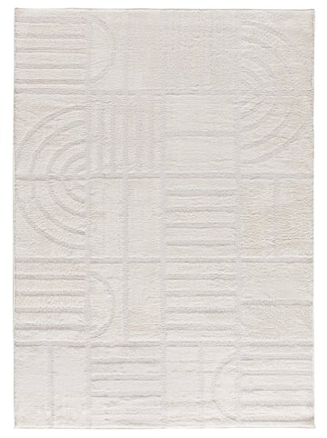 Moma Kurzflor-Teppich "Blanche" in Weiß