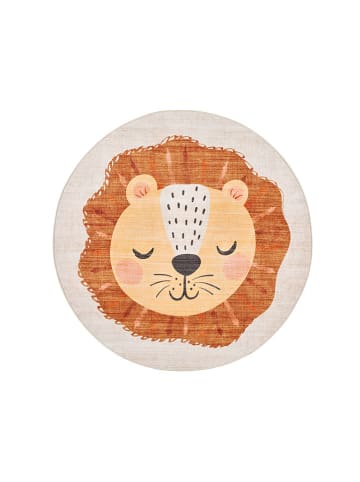 Atticgo Kurzflor-Teppich "Candy" in Creme/ Orange