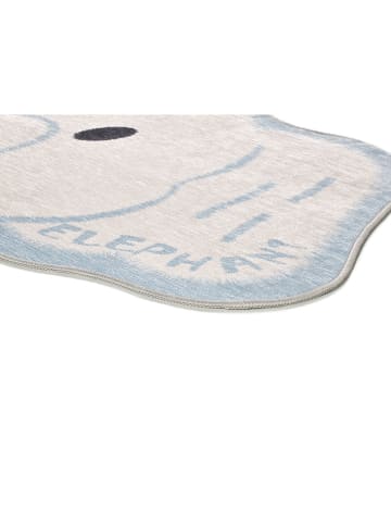 Atticgo Kurzflor-Teppich "Candy" in Weiß/ Hellblau