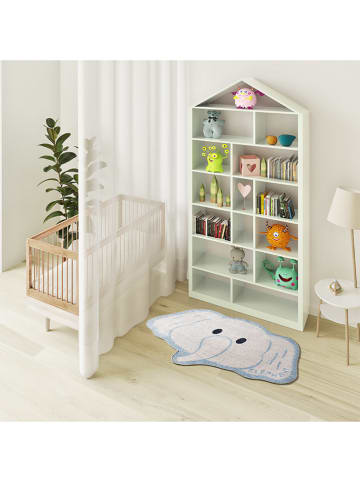 Atticgo Laagpolig tapijt "Candy" wit/lichtblauw