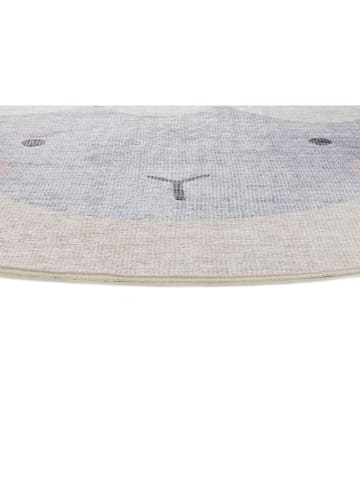 Atticgo Kurzflor-Teppich "Candy" in Creme/ Weiß/ Blau