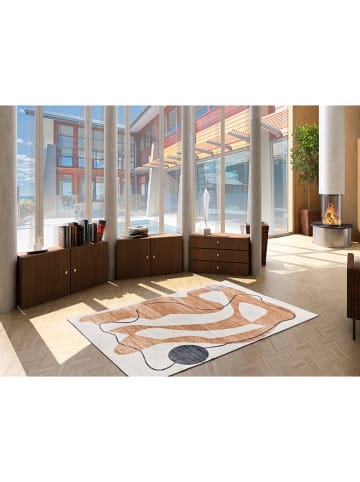 Atticgo Kurzflor-Teppich "Class" in Creme/ Orange