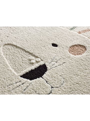 Atticgo Kurzflor-Teppich "Clown" in Creme/ Beige/ Schwarz
