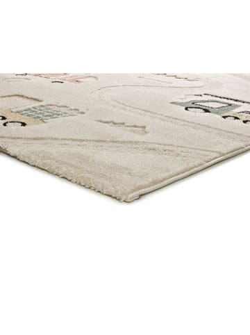 Atticgo Kurzflor-Teppich "Clown" in Creme/ Beige/ Türkis