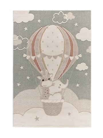 Atticgo Laagpolig tapijt "Clown" turquoise/wit