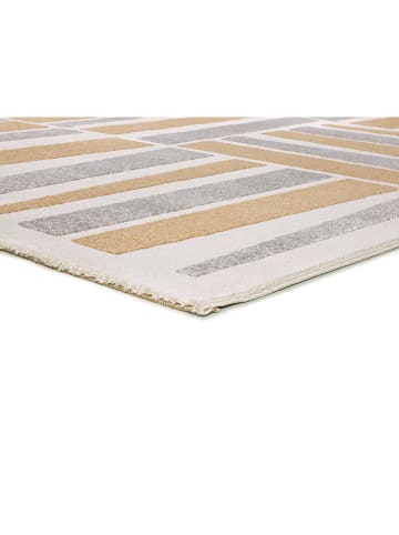 Atticgo Kurzflor-Teppich "Flora" in Creme/ Grau/ Hellbraun