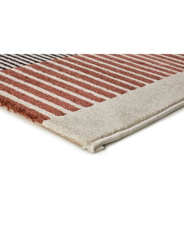Atticgo Kurzflor-Teppich "Gaia" in Creme/ Grau/ Rot