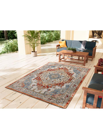 Moma Outdoor-Teppich "Luna" in Creme/ Orange/ Blau