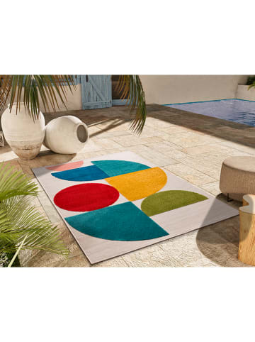 Moma Outdoortapijt "Mila" crème/blauw/rood