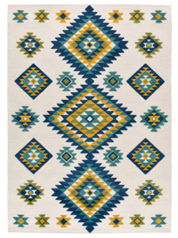 Moma Outdoor-Teppich "Mila" in Creme/ Blau