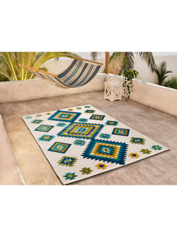 Moma Outdoor-Teppich "Mila" in Creme/ Blau