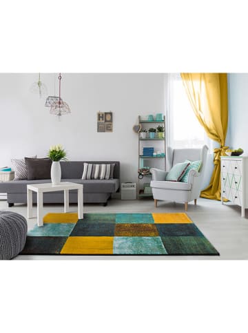 Atticgo Kurzflor-Teppich "Moar" in Grün/ Gelb/ Bunt