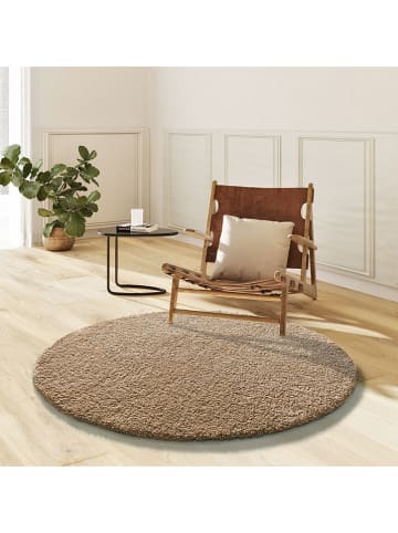 Atticgo Hochflor-Teppich "Norge" in Hellbraun