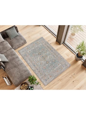 Moma Kurzflor-Teppich ''Parma'' in Hellblau