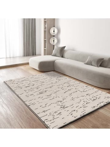 Moma Kurzflor-Teppich ''Retro'' in Creme/ Schwarz