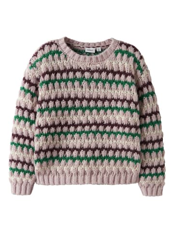 name it Pullover "Lene" in Grau/ Grün/ Lila