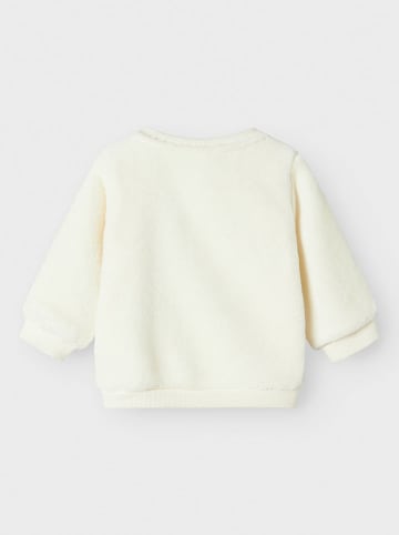 name it Sweter "Olpa" w kolorze kremowo-fioletowym