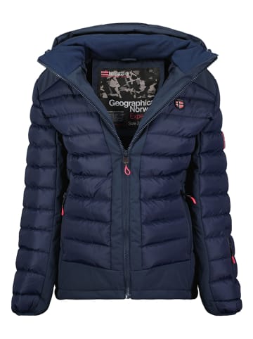 Geographical Norway Doorgestikte jas "Aurelien" donkerblauw