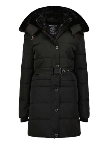 Geographical Norway Doorgestikte mantel "Bettino" zwart