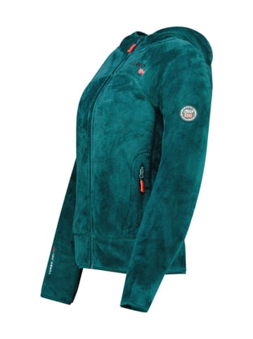 Geographical Norway Kurtka polarowa "Upalood" w kolorze ciemnozielonym