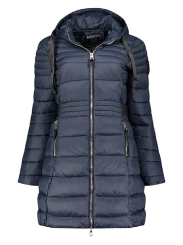 Geographical Norway Doorgestikte jas donkerblauw