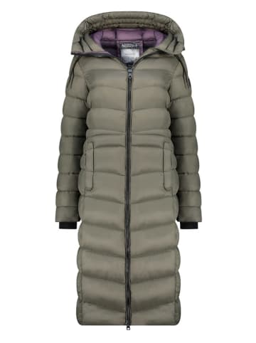 Geographical Norway Doorgestikte mantel kaki