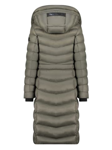 Geographical Norway Doorgestikte mantel kaki