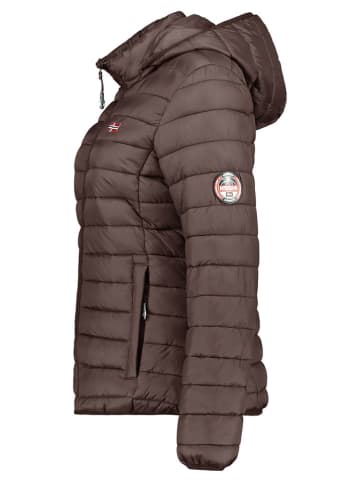 Geographical Norway Doorgestikte jas "Atika" bruin
