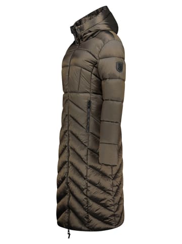 Geographical Norway Doorgestikte mantel "Blanche" kaki