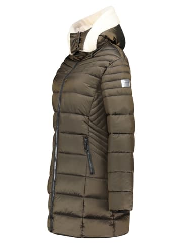 Geographical Norway Doorgestikte mantel "Carenne" kaki