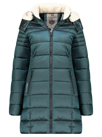 Geographical Norway Płaszcz pikowany "Carenne" w kolorze morskim