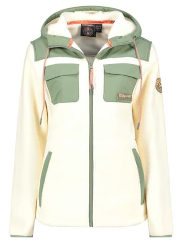 Geographical Norway Kurtka polarowa "Toulouse" w kolorze kremowo-oliwkowym