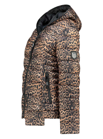 Geographical Norway Doorgestikte jas "Banthere" camel/zwart